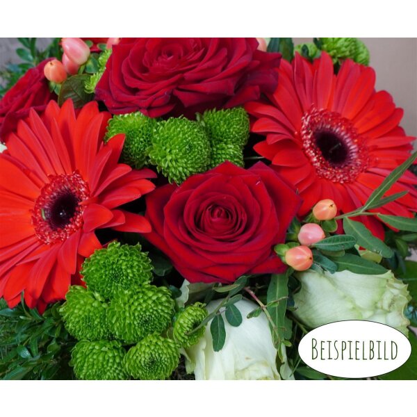 Floristenstrauß in der Farbe: rot  im Wert von 49,80 Euro