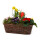 Frühlingskorb rechteckig, mit farbenfroher Frühlingsbepflanzung Größe L, ca. 33 x 18cm