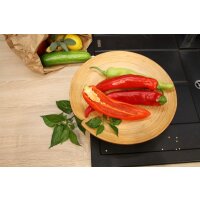 Bio-Spitzpaprika, (Capsicum annuum), Sorte: Conored, im 12cm Topf, 2 Pflanzen im Set
