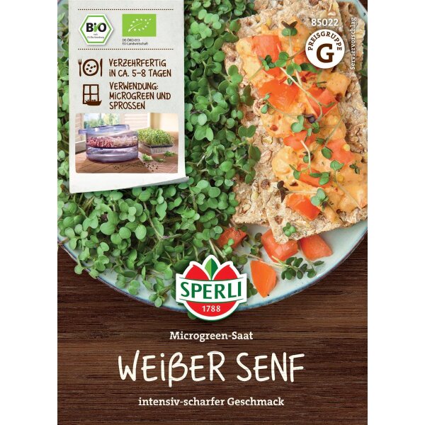 BIO Microgreen-Saat Weißer Senf