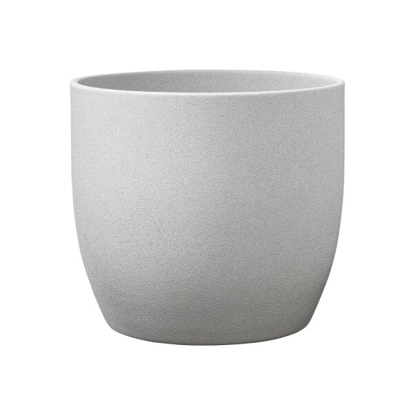 Übertopf Basel Stone, hellgrau Steineffekt, 24cm Durchmesser