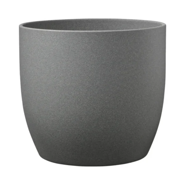 Übertopf Basel Stone, dunkelgrau Steineffekt, 12cm Durchmesser