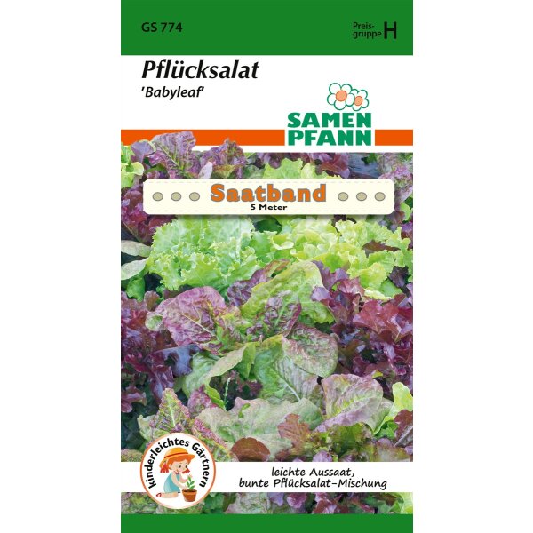 Saatband Pflücksalat Baby Leaf