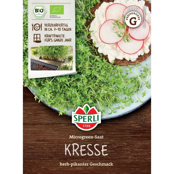 BIO Microgreen-Saat Kresse