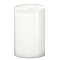 durchgefärbte Stumpenkerze Basic weiß