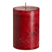 durchgefärbte Stumpenkerze Basic burgund