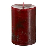 durchgefärbte Stumpenkerze Basic altrot