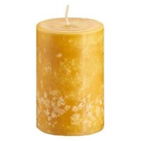 durchgefärbte Stumpenkerze Basic bernstein