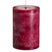 durchgefärbte Stumpenkerze Basic cassis