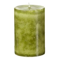durchgefärbte Stumpenkerze Basic olive