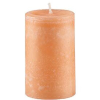 durchgefärbte Stumpenkerze Basic papaya