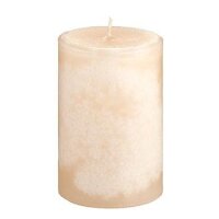 durchgefärbte Stumpenkerze Basic peach vanilla