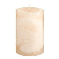 durchgefärbte Stumpenkerze Basic peach vanilla