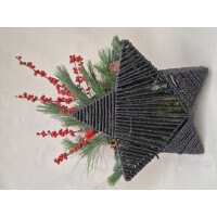 Stern to go, Farbe: anthrazit, inkl. Florarer F&uuml;llung