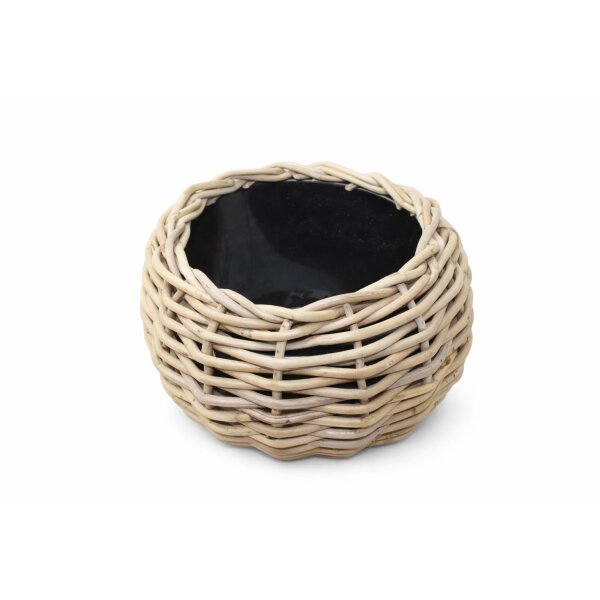 Korb, DRYPOT® Tina Rattan Grau, Durchmesser: 30cm,...
