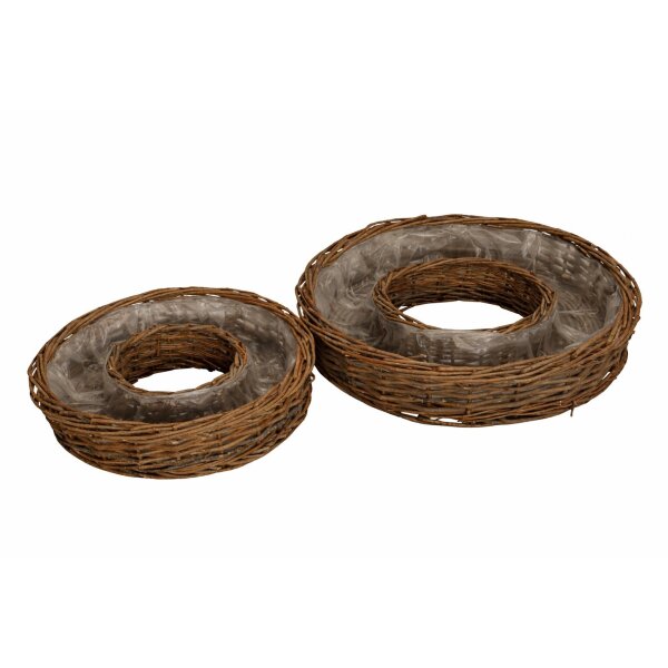 Weidenpflanzring im 2er Set, Durchmesser: 37 und 47cm,...